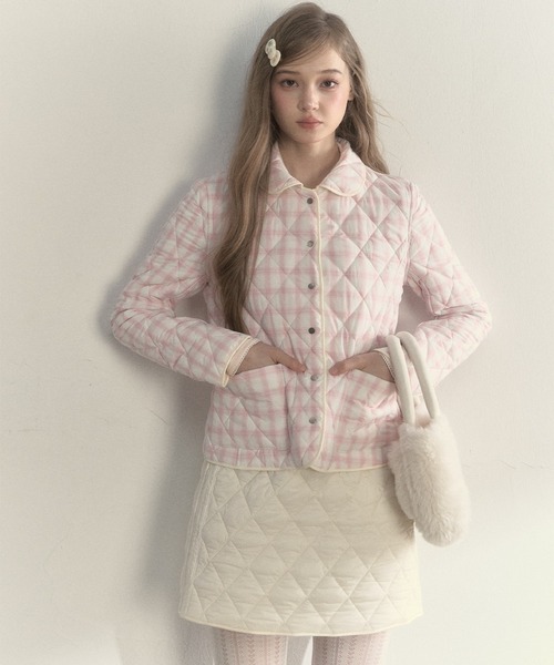 SunsetPark スカート ダイヤモンドステッチ リバーシブルスカート