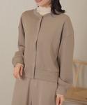 カーディガン クルーネック スナップボタン ス...の詳細画像1