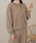 カーディガン クルーネック スナップボタン ス...の詳細画像4