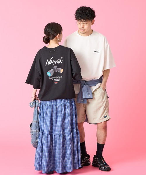 NANGA（ナンガ） tシャツ 別注 ルーズフィット NEBUKUROバックプリント