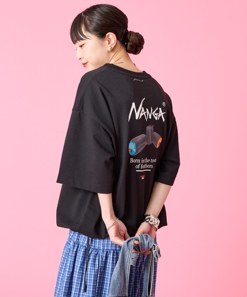 NANGA（ナンガ） tシャツ 半袖 別注 ルーズフィット NEBUKUROバック