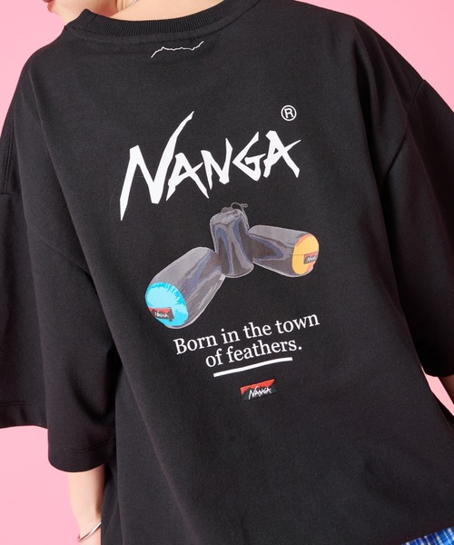 NANGA（ナンガ） tシャツ 別注 ルーズフィット NEBUKUROバックプリント 