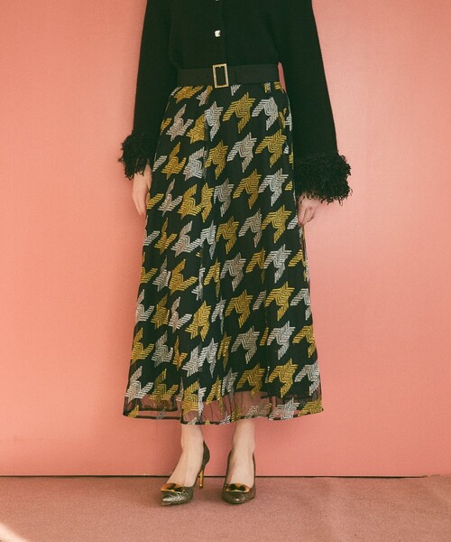 GRACE CLASS スカート 千鳥刺繍チュールスカート : ZOZOTOWN Yahoo!店