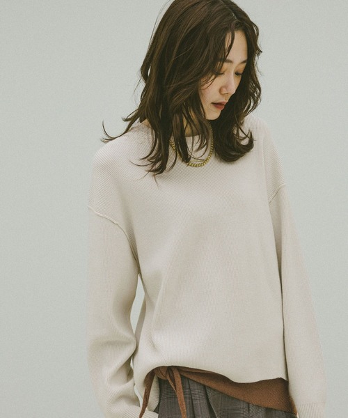 6 (ROKU) 新品未使用 ショルダーホール ニット ベージュ 6（ロク）の「＜6(ROKU)＞SHOULDER 2HOLE KNIT/ニット（ニット