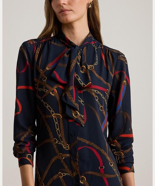 RALPH LAUREN ホースビット ロングワンピース シャツ 金ボタン 美品 ラルフローレン シャツワンピース 金ボタン ロング Aライン