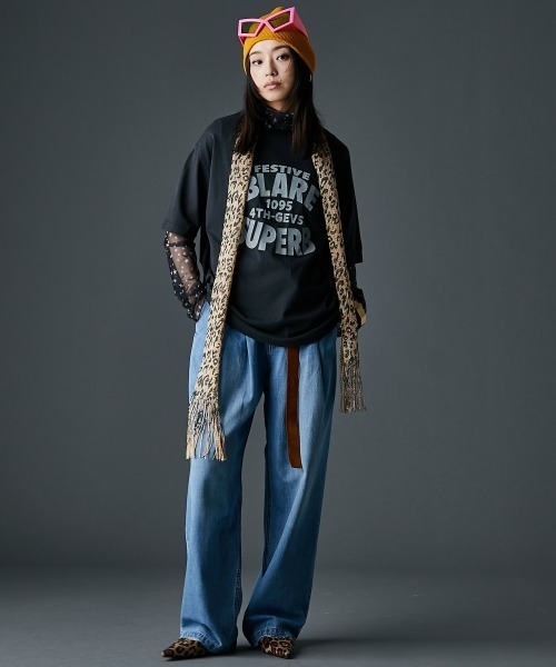 「GEVS.」 デニムパンツ 76 ライトブルー レディース_画像3