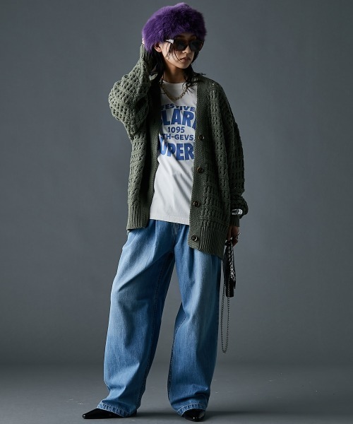 「GEVS.」 デニムパンツ 76 ライトブルー レディース_画像8