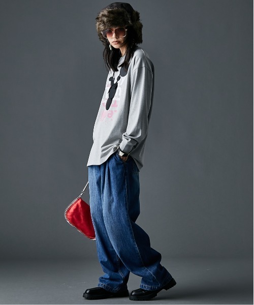 「GEVS.」 デニムパンツ 76 ライトブルー レディース_画像9