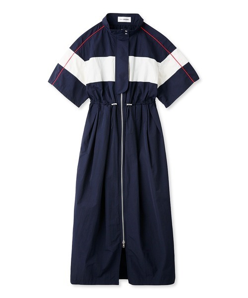 「LILY BROWN」 半袖ワンピース ONE SIZE ネイビー レディース_画像5