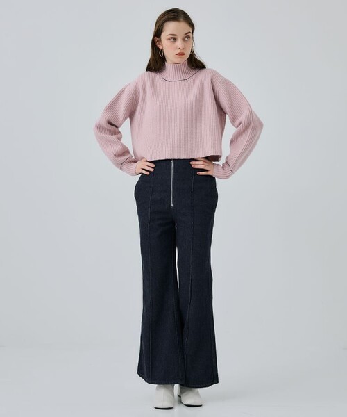 「CITY」 長袖ニット FREE ピンク レディース_画像6