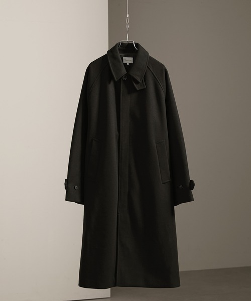 「EMMA CLOTHES」 ステンカラーコート M ブラック メンズ_画像2