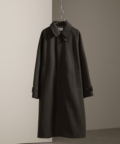 「EMMA CLOTHES」 ステンカラーコート M ブラック メンズ_画像3
