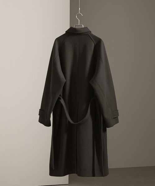 「EMMA CLOTHES」 ステンカラーコート M ブラック メンズ_画像4