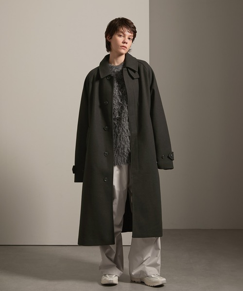「EMMA CLOTHES」 ステンカラーコート M ブラック メンズ_画像8