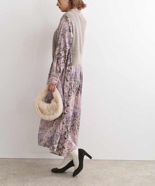 「Eimee Law」 長袖ワンピース 38 ダークネイビー レディース_画像3