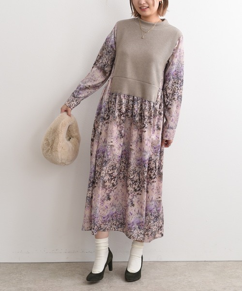 「Eimee Law」 長袖ワンピース 38 ダークネイビー レディース_画像5