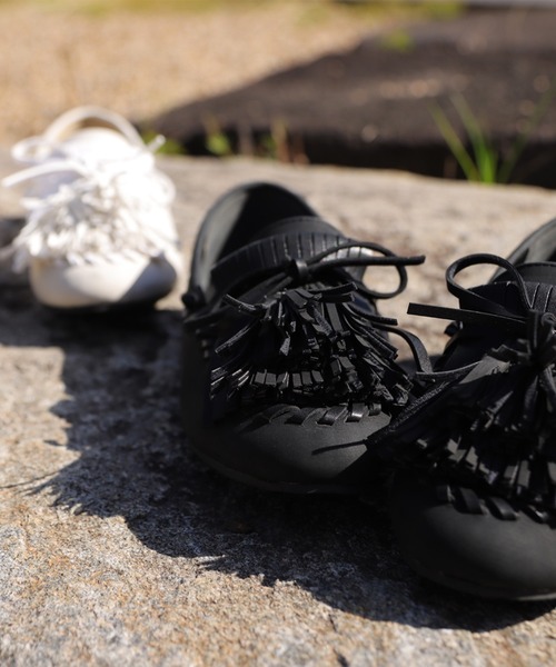 「antiqua」 モカシンシューズ M オフホワイト レディース_画像8