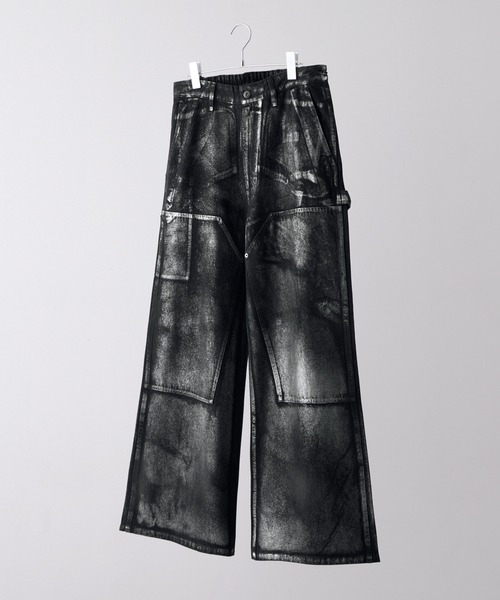 CLEL（クレイル） ワイドパンツ ジーンズ 「CLEL」Foil Print Double