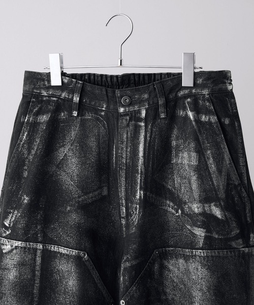 CLEL（クレイル） ワイドパンツ ジーンズ 「CLEL」Foil Print Double