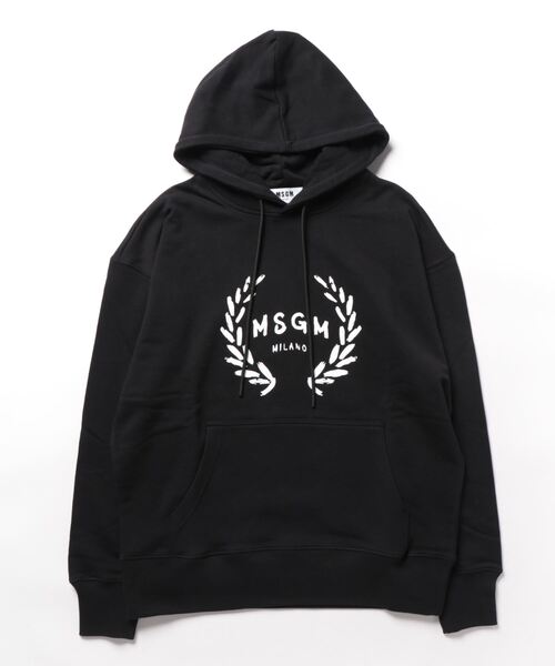 MSGM パーカー MSGM（エムエスジーエム） プルオーバーパーカー M ブラック メンズ