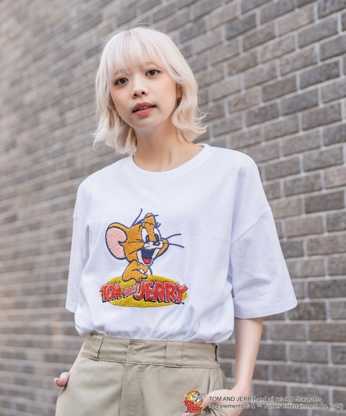 tシャツ 半袖 「TOM＆JERRY/トムとジェリー」「ふんわりルーズ