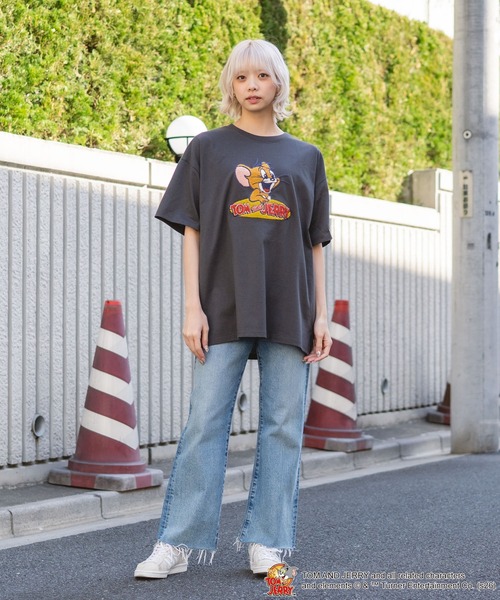 tシャツ 半袖 「TOM＆JERRY/トムとジェリー」「ふんわりルーズ