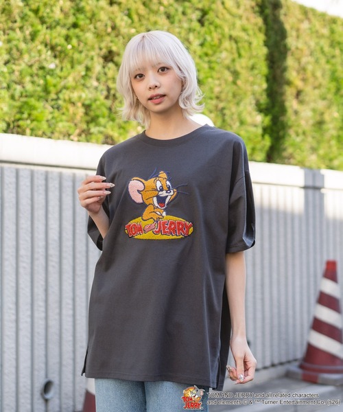 tシャツ 半袖 「TOM＆JERRY/トムとジェリー」「ふんわりルーズ