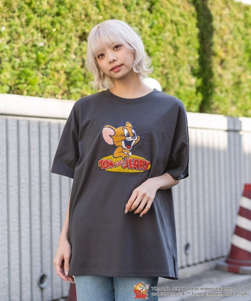 tシャツ 半袖 「TOM＆JERRY/トムとジェリー」「ふんわりルーズ