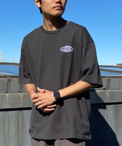 「RVCA」 半袖Tシャツ L スミクロ メンズ_画像9