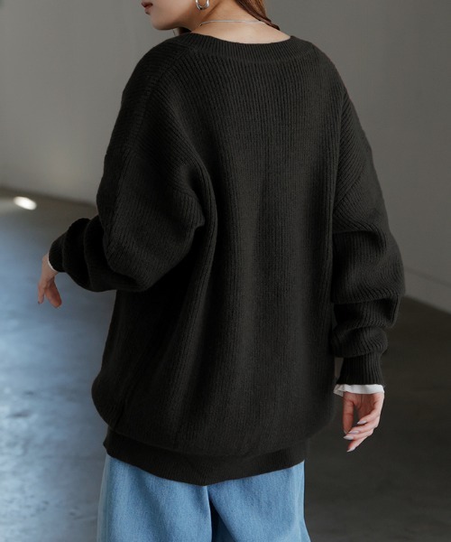 「HUG.U」 長袖ニット FREE ブラック レディース_画像9