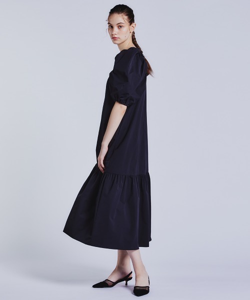 「DOUBLE STANDARD CLOTHING」 半袖ワンピース 38 キャメル レディース_画像3