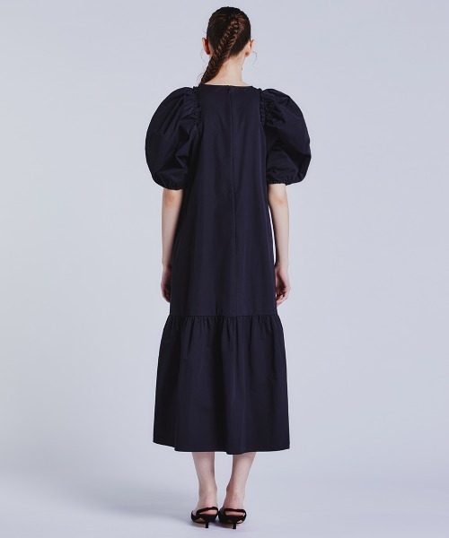 「DOUBLE STANDARD CLOTHING」 半袖ワンピース 38 キャメル レディース_画像4