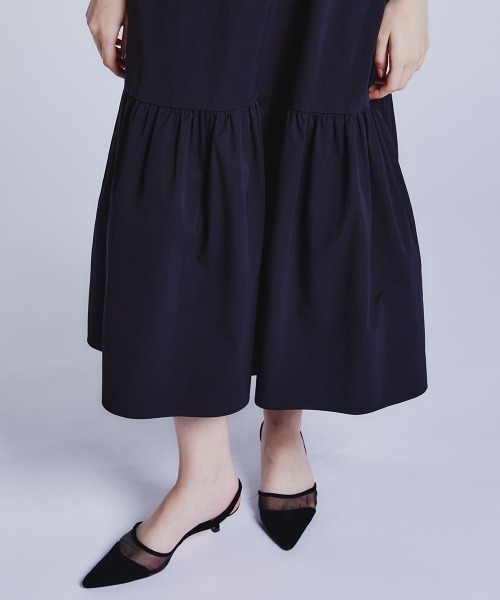 「DOUBLE STANDARD CLOTHING」 半袖ワンピース 38 キャメル レディース_画像8