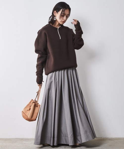 「CHIC STYLE」 長袖ニット 4L アイボリー レディース_画像2