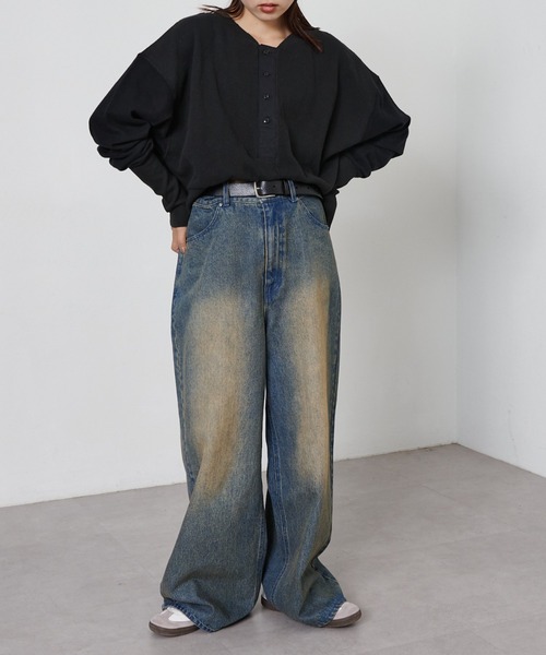 「etsinta」 長袖カットソー ONE SIZE ブラック レディース_画像8