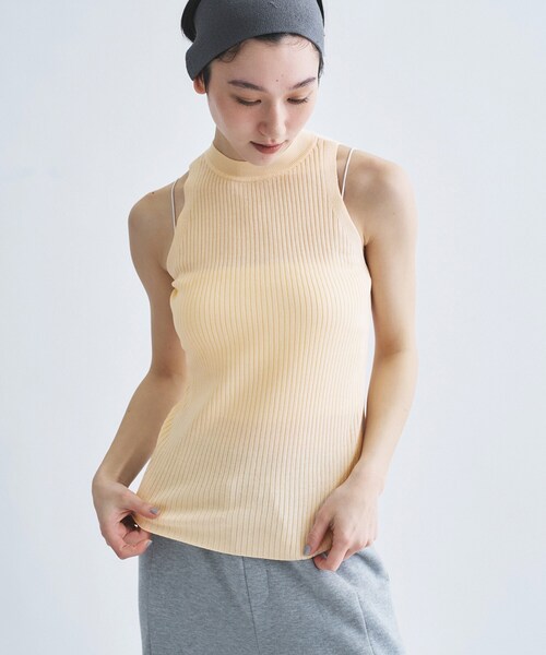 ニット セーター rib highneck pullover レディースの画像