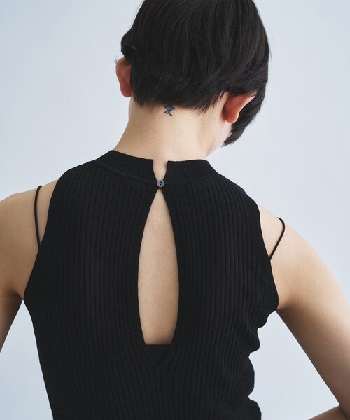 ニット セーター rib highneck pullover レディースの画像