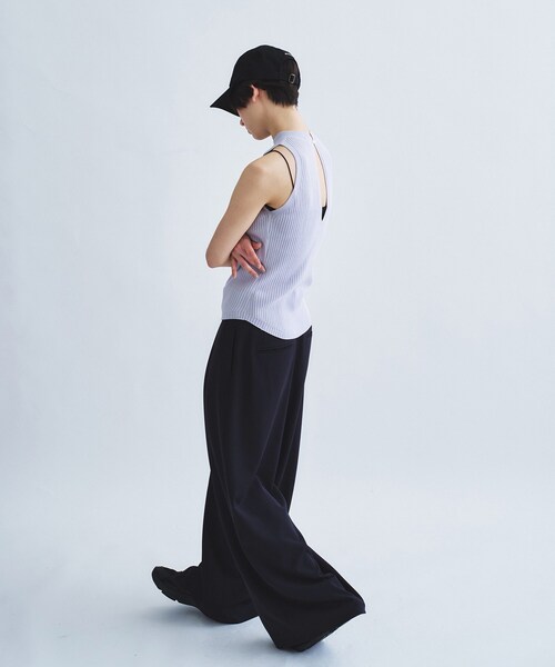 ニット セーター rib highneck pullover レディースの画像