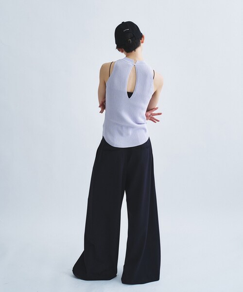 ニット セーター rib highneck pullover レディースの画像