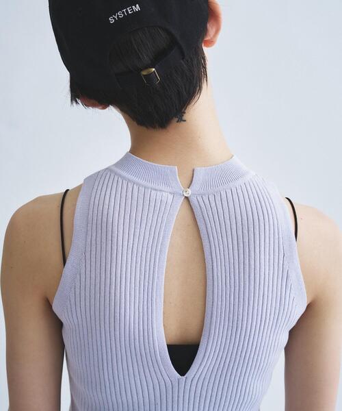 ニット セーター rib highneck pullover レディースの画像