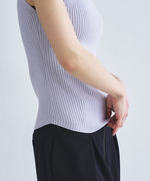ニット セーター rib highneck pullover レディースの画像