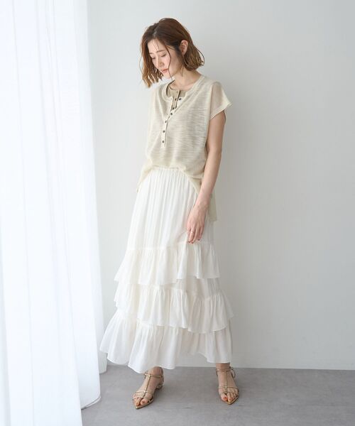 YECCA VECCA（イェッカヴェッカ） スカート アシメラッフルスカート