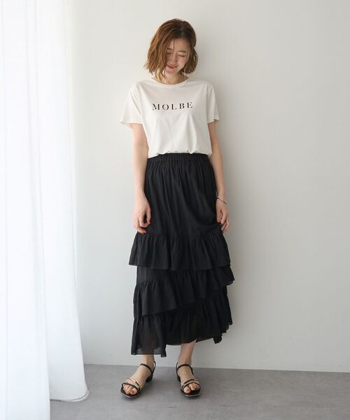YECCA VECCA（イェッカヴェッカ） スカート アシメラッフルスカート