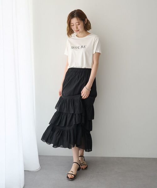 YECCA VECCA（イェッカヴェッカ） スカート アシメラッフルスカート