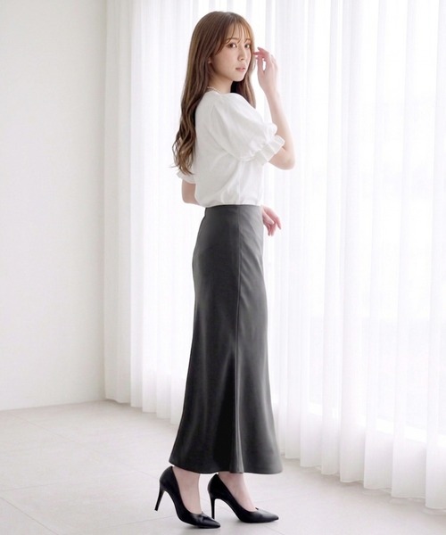ロング スカート シルクタッチサテンナロースカート : ZOZOTOWN Yahoo