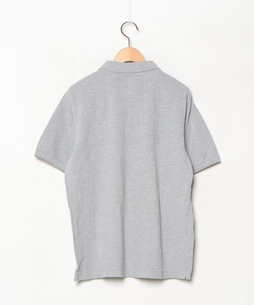 「BEAMS T」 ワンポイント半袖ポロシャツ M グレー メンズ_画像2