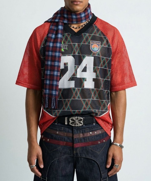 「CORPUS TOKYO」 「inflation」半袖Tシャツ 1 ブラウン メンズ_画像9