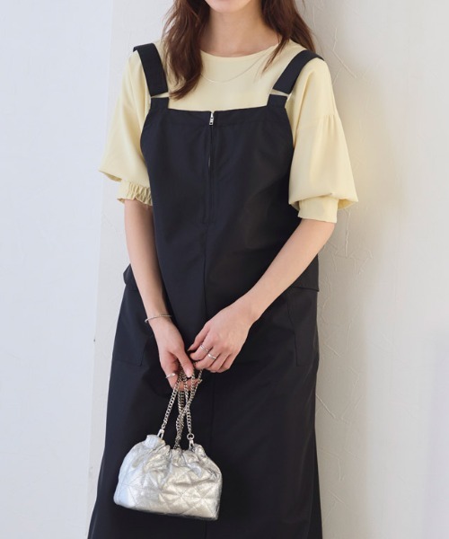 「Pierrot」 サロペットスカート - ブラック レディース_画像8