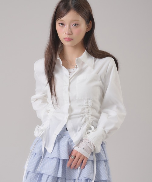 「apres jour mignon」 長袖シャツ フリー ブルー レディース_画像2