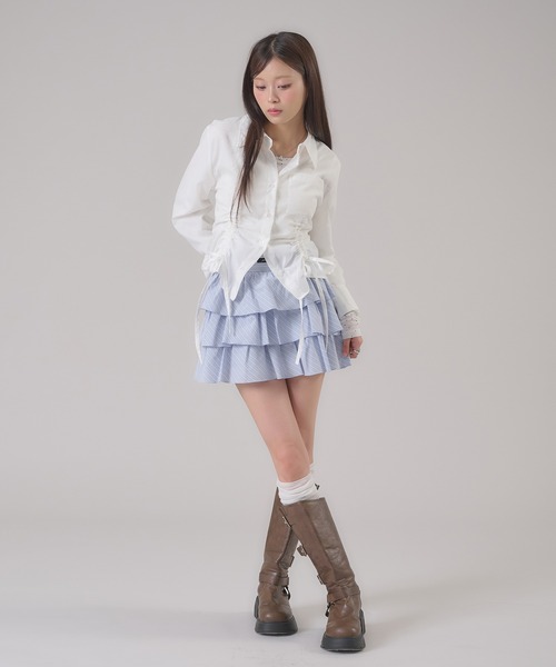 「apres jour mignon」 長袖シャツ フリー ブルー レディース_画像3